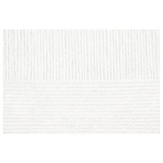 Пряжа для вязания ПЕХ Детский каприз тёплый (50% мериносовая шерсть, 50% фибра) 10х50г/125м цв.001 белый Пехорка ПЕХ.ДКТ.001