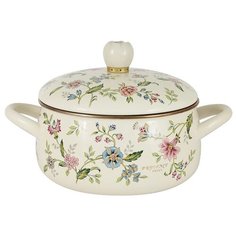 Кастрюля эмалированная с крышкой Прованс EJIRY EJ-PVR-18W 18см, 1.9л Эмалированная сталь