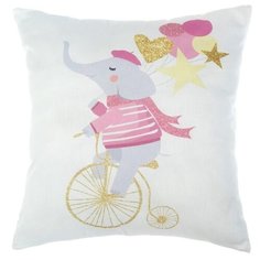 Подушка декоративная Крошка Я Слоник, 40х40 см, 100% хлопок, синтепон (3617371)