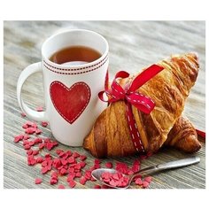 Картина по номерам Colibri "Чай и круасан" 40х50см