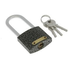 Замок навесной "Фабрика Замков" 303F-50L, длинная дужка, d=6.9 мм,3 ключа ,картонная коробка 3775724