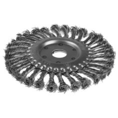 Щетка металлическая для УШМ TUNDRA, плоская, посадка 22 мм, крученая проволока, 175 мм 1032372