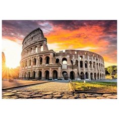 Алмазная мозаика "Колизей в закате" Рыжий кот
