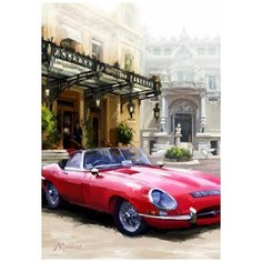 Картина по номерам Colibri "Красный автомобиль" 40х50см, арт. VA-0514