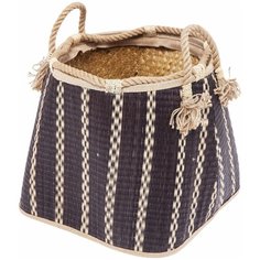 KARE Корзина Nizza, коллекция "Низза", ручная работа 40*43*40, Ротанг, Черный