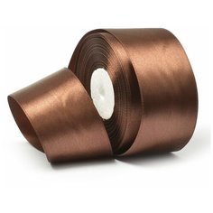 Лента атласная 2 (50мм) цв.3139 т.коричневый IDEAL уп.27,4 м