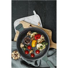 Сотейник из алюминия с крышкой FASHION LINE, PROFFI KITCHEN PKT0240 с антипригарным покрытием 28 см