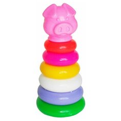 Игра Пирамида зоопарк "Хрюша", 22*10*10 см СТРОМ