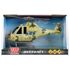 Вертолет Технопарк Военный, 19 см, свет и звук C400-MIL-R