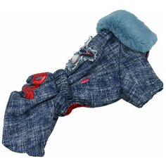 FOR MY DOGS комбинезон для собак Звезда деним синий для девочек FW934-2020 F (14)