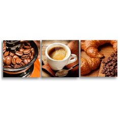 Картины на холсте LOFTime 3 шт 30Х30 кофе К-82-3030