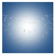 Н.г.эл.гирл.портьера 200л.LED белый цв.,бел. кабель (2.8м+1.5м до розетки) Snowmen