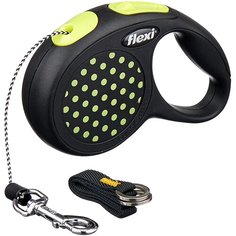 Поводок-рулетка для собак Flexi Design XS тросовый желтый 3 м