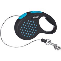 Поводок-рулетка для собак Flexi Design XS тросовый синий 3 м