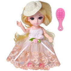 Кукла шарнирная Funky Toys Малышка Лили, блондинка, с расческой, 16 см (FT72003)