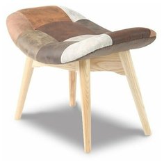 Оттоманка Contour, коричневый пэчворк/ясень I Modern