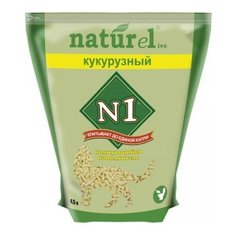 N1 комкующийся наполнитель naturel кукурузный на 4,5л, 1,810 кг (2 шт)