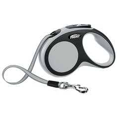 Поводок-рулетка для собак Flexi New Comfort S ленточный серый 5 м