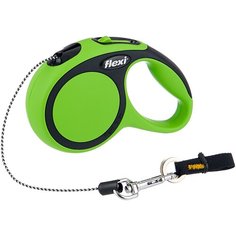 Поводок-рулетка для собак Flexi New Comfort XS тросовый зеленый 3 м
