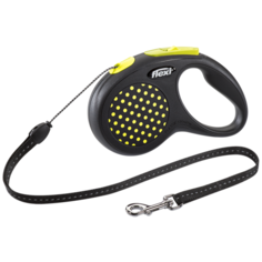 Поводок-рулетка для собак Flexi Design S тросовый желтый 5 м