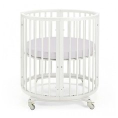 Простыня на резинке Крошка Я круглая, 75*75+20 см, серая, мако-сатин