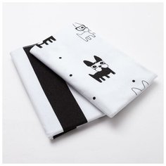Набор пеленок Крошка Я "Модные собачки", 75*120 см, 2 штуки