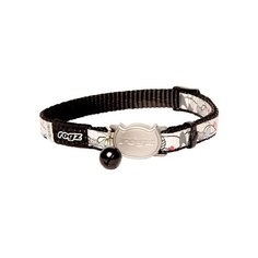 Rogz ошейник с застежкой для кошек reflectoсat ночной кот, ширина 1,1см, размер 20-31см (reflectocat bkaway collar) cb40a, 0,010 кг (2 шт)