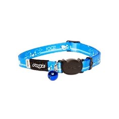 Rogz ошейник с застежкой для кошек kiddycat королевские птички, ширина 1,1см, размер 20-31см (safeloc buckle collar) cb07n, 0,010 кг (2 шт)