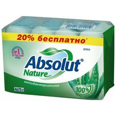 Мыло кусковое Absolut Nature Алоэ, 4 шт., 75 г