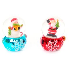 Снежный шар SNOWMEN колба с фигуркой в чашке со снежинками 9 см (Е94503)