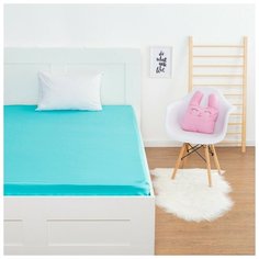 Простыня Этель цвет мятный, 160*210 см, мако-сатин