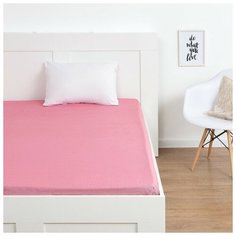 Простыня Этель "Полоски" красно-белая, 150*210 см, сатин