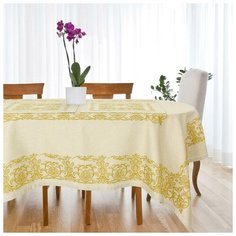 ЭТЕЛЬ Скатерть + 12 салфеток Alexis Цвет: Золотой br54547 (150х300 см)