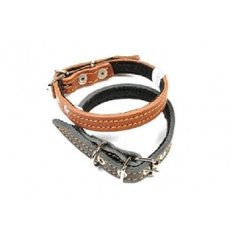 Зоотехнология-м 00129 ошейник кожаный без украшений 15мм*40см Геогазтехнология