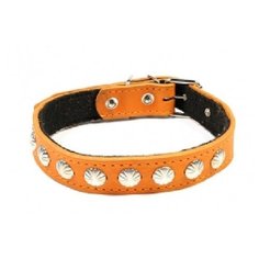 Зоотехнология-м 00433 ошейник кожаный с украшениями 30мм*66см Геогазтехнология