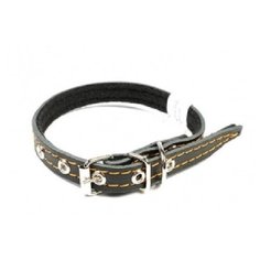 Зоотехнология-м 00136 ошейник кожаный с украшениями 15мм*40см Геогазтехнология