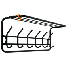 Вешалка с полкой 80 см, цвет черный ЗМИ