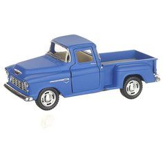 Детская инерционная металлическая машинка с открывающимися дверями, модель Chevrolet Nomad hardtop матовый, синий Serinity Toys