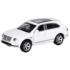 Детская инерционная металлическая машинка с открывающимися дверями PlaySmart, модель Bentley Bentayga, белый Serinity Toys