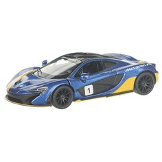 Детская инерционная металлическая машинка с открывающимися дверями, модель McLaren P1, синий Serinity Toys