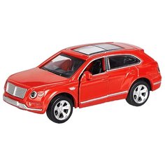 Детская инерционная металлическая машинка с открывающимися дверями PlaySmart, модель Bentley Bentayga, красный Serinity Toys