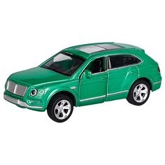 Детская инерционная металлическая машинка с открывающимися дверями PlaySmart, модель Bentley Bentayga, зеленый Serinity Toys