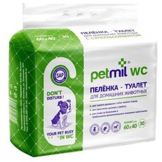 Петмил пеленка впитывающая одноразовая с суперабсорбентом 60*40*30шт Pet Mil