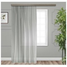 Штора вуаль с тиснением вензель 300х260 см, серый, пэ 100% 4500639 Witerra