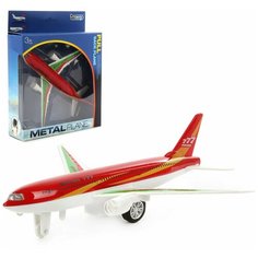 Металлический инерционный самолет Veld co 93775 "777" со светом и со звуком