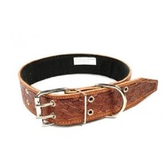 Зоотехнология-м 00617 ошейник кожаный с тиснением 45мм*85см (2 шт) Геогазтехнология