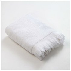 Полотенце махровое Love Life "Fringe" 50*90 белый, 100% хлопок, 360 г/м2 4699545