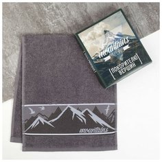 Полотенце махровое "Покорителю вершин" 30х70 см 100% хлопок, 370гр/м12 4566845 Этель