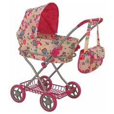 Коляска-люлька Buggy Boom Mixy (8019) молочный/сердечки