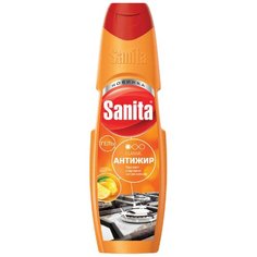 Средство для чистки плит, духовок, грилей от жира/нагара 500 г, SANITA (Санита) "Гель Антижир", 2642